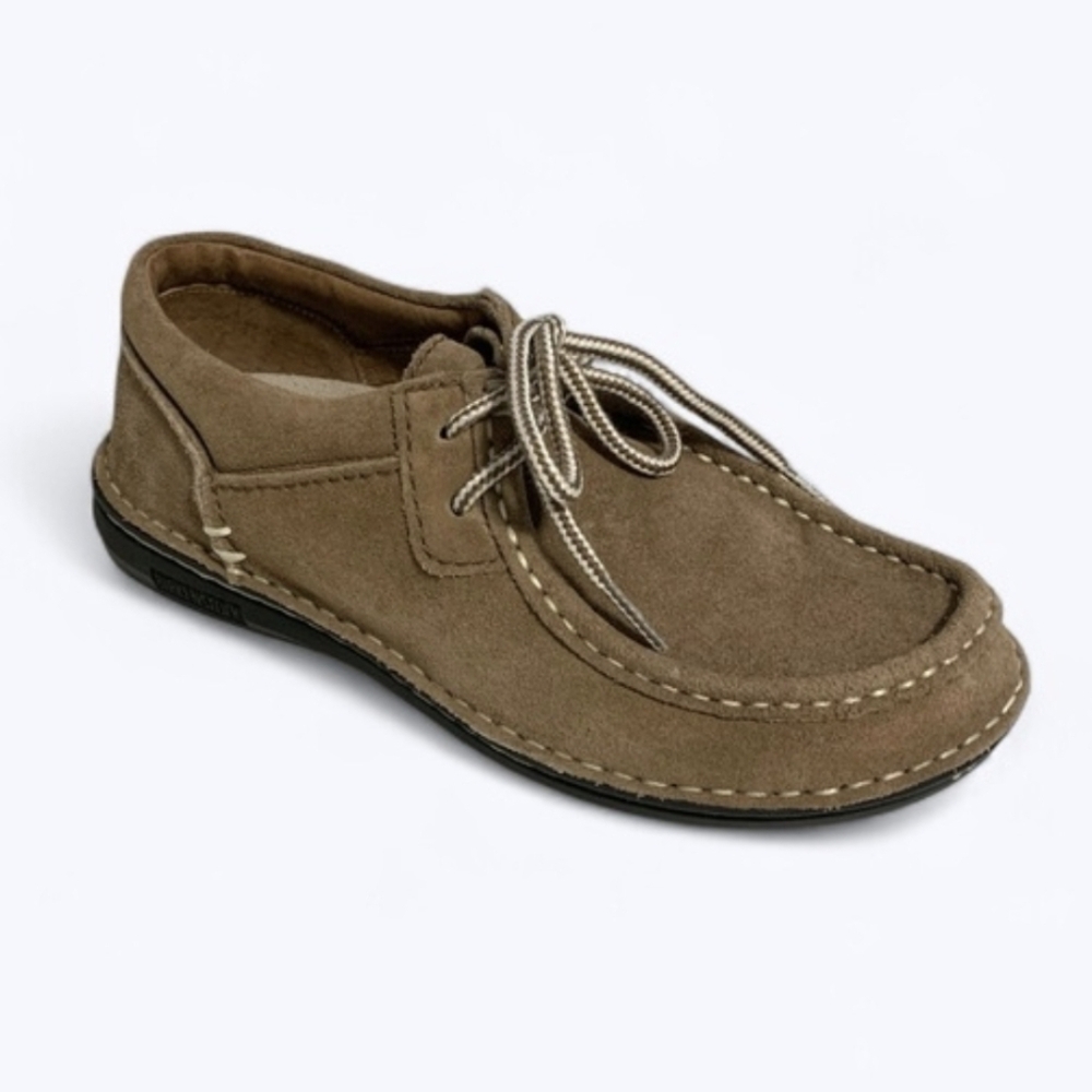Birkenstock Pasadena Suede Leather In Taupe | Size EU 36